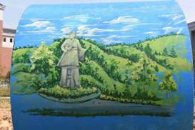 建筑工程系举办“国校同庆，绘青春”手绘水泥管比赛IMG_7560